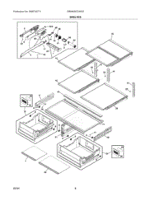 05 - Shelves parts for Electrolux Refrigerator GRMN2872AF02 from AppliancePartsPros.com