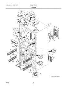 04 - Cabinet parts for Electrolux Refrigerator GRMS2773AF00 from AppliancePartsPros.com