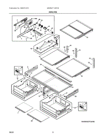 05 - Shelves parts for Electrolux Refrigerator GRMS2773AF00 from AppliancePartsPros.com