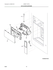 08 - Ice & Water Dispenser parts for Electrolux Refrigerator GRMS2773AF00 from AppliancePartsPros.com