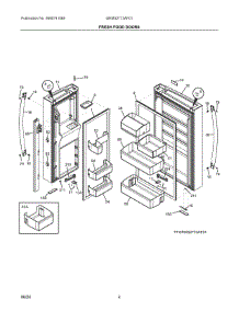 03 - Fresh Food Doors parts for Electrolux Refrigerator GRMS2773AF01 from AppliancePartsPros.com