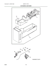 10 - Ice Maker & Container parts for Electrolux Refrigerator GRMS2773AF01 from AppliancePartsPros.com