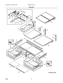 05 - Shelves parts for Electrolux Refrigerator GRMS2773AF01 from AppliancePartsPros.com