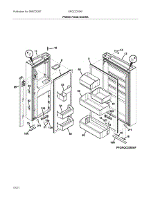 Fresh Food Doors parts for Electrolux Refrigerator GRQC2255AF from AppliancePartsPros.com