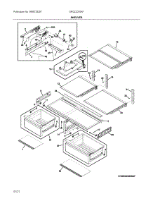 Shelves parts for Electrolux Refrigerator GRQC2255AF from AppliancePartsPros.com