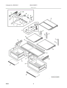 05 - Shelves parts for Electrolux Refrigerator GRQC2255BF01 from AppliancePartsPros.com