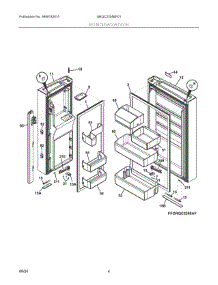 03 - Refrigerator Door parts for Electrolux Refrigerator GRQC2255BF01 from AppliancePartsPros.com