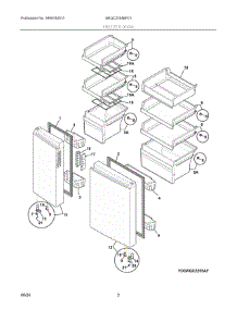 02 - Freezer Door parts for Electrolux Refrigerator GRQC2255BF01 from AppliancePartsPros.com