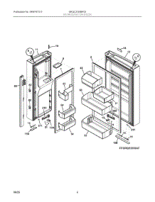 03 - Refrigerator Door parts for Electrolux Refrigerator GRQC2255BF02 from AppliancePartsPros.com