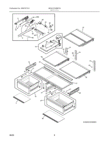 05 - Shelves parts for Electrolux Refrigerator GRQC2255BF03 from AppliancePartsPros.com
