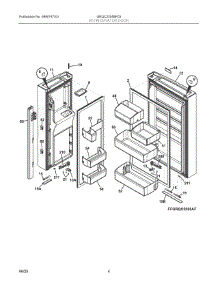 03 - Refrigerator Door parts for Electrolux Refrigerator GRQC2255BF03 from AppliancePartsPros.com