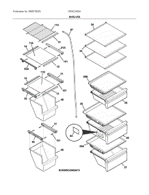 Shelves parts for Electrolux Refrigerator GRSC2352AD0 from AppliancePartsPros.com