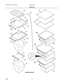 05 - Shelves parts for Electrolux Refrigerator GRSC2352AD1 from AppliancePartsPros.com