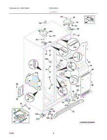 04 - Cabinet parts for Electrolux Refrigerator GRSC2352AD3 from AppliancePartsPros.com