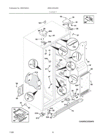 04 - Cabinet parts for Electrolux Refrigerator GRSC2352AD8 from AppliancePartsPros.com