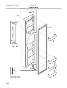 Freezer Door parts for Electrolux Refrigerator GRSC2352AF0 from AppliancePartsPros.com
