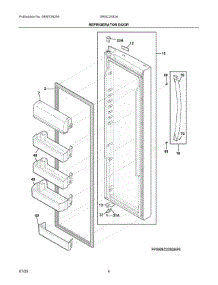 03 - Refrigerator Door parts for Electrolux Refrigerator GRSC2352AF1 from AppliancePartsPros.com