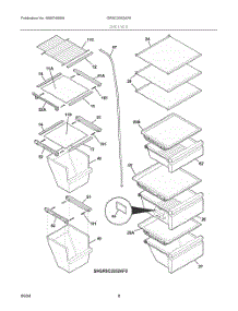 05 - Shelves parts for Electrolux Refrigerator GRSC2352AF6 from AppliancePartsPros.com