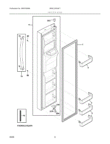 02 - Freezer Door parts for Electrolux Refrigerator GRSC2352AF7 from AppliancePartsPros.com