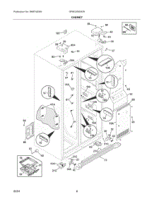 04 - Cabinet parts for Electrolux Refrigerator GRSC2352AF8 from AppliancePartsPros.com