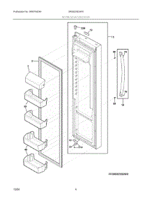 03 - Refrigerator Door parts for Electrolux Refrigerator GRSS2352AF0 from AppliancePartsPros.com