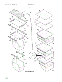 05 - Shelves parts for Electrolux Refrigerator GRSS2352AF2 from AppliancePartsPros.com