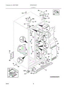 04 - Cabinet parts for Electrolux Refrigerator GRSS2352AF4 from AppliancePartsPros.com