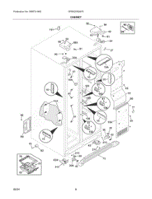 04 - Cabinet parts for Electrolux Refrigerator GRSS2352AF6 from AppliancePartsPros.com