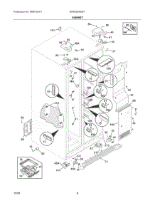 04 - Cabinet parts for Electrolux Refrigerator GRSS2352AF7 from AppliancePartsPros.com