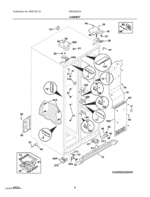 04 - Cabinet parts for Electrolux Refrigerator GRSS2652AD0 from AppliancePartsPros.com
