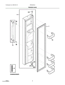 02 - Freezer Door parts for Electrolux Refrigerator GRSS2652AD0 from AppliancePartsPros.com