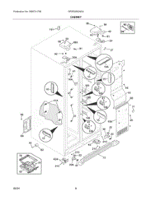 04 - Cabinet parts for Electrolux Refrigerator GRSS2652AD4 from AppliancePartsPros.com