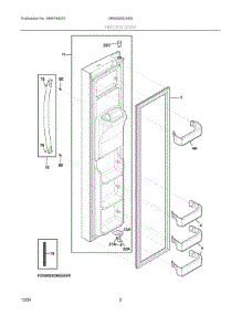 02 - Freezer Door parts for Electrolux Refrigerator GRSS2652AD6 from AppliancePartsPros.com