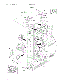 04 - Cabinet parts for Electrolux Refrigerator GRSS2652AD8 from AppliancePartsPros.com