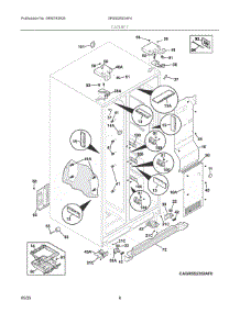 04 - Cabinet parts for Electrolux Refrigerator GRSS2652AF4 from AppliancePartsPros.com
