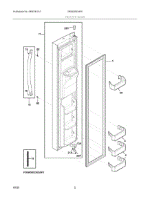 02 - Freezer Door parts for Electrolux Refrigerator GRSS2652AF5 from AppliancePartsPros.com