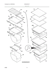 05 - Shelves parts for Electrolux Refrigerator GRSS2652AF7 from AppliancePartsPros.com