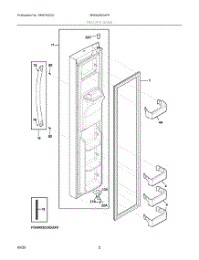 02 - Freezer Door parts for Electrolux Refrigerator GRSS2652AF9 from AppliancePartsPros.com