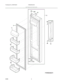 03 - Refrigerator Door parts for Electrolux Refrigerator GRSS2652AFA from AppliancePartsPros.com