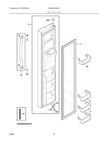 02 - Freezer Door parts for Electrolux Refrigerator GRSS2652AFA from AppliancePartsPros.com