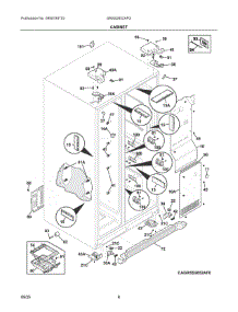04 - Cabinet parts for Electrolux Refrigerator GRSS2652AFG from AppliancePartsPros.com