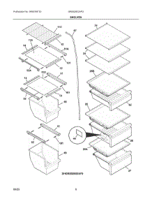 05 - Shelves parts for Electrolux Refrigerator GRSS2652AFG from AppliancePartsPros.com