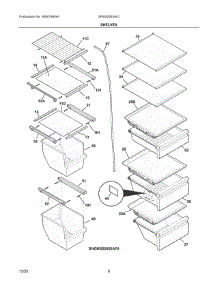 05 - Shelves parts for Electrolux Refrigerator GRSS2652AFJ from AppliancePartsPros.com