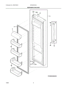 03 - Refrigerator Door parts for Electrolux Refrigerator GRSS2652AFJ from AppliancePartsPros.com