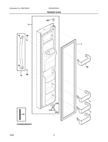 02 - Freezer Door parts for Electrolux Refrigerator GRSS2652AFJ from AppliancePartsPros.com