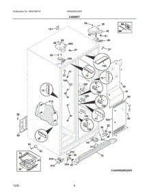 04 - Cabinet parts for Electrolux Refrigerator GRSS2652AFK from AppliancePartsPros.com