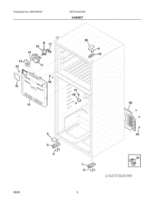03 - Cabinet parts for Electrolux Refrigerator GRTE1834VW0 from AppliancePartsPros.com
