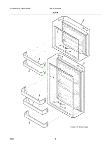 02 - Door parts for Electrolux Refrigerator GRTE1834VW0 from AppliancePartsPros.com