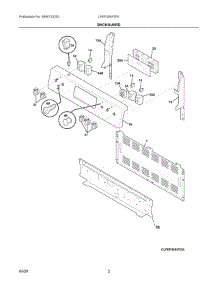 02 - Backguard parts for Electrolux Range LFEF3054TFK from AppliancePartsPros.com
