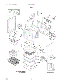 03 - Body parts for Electrolux Range LFEF3054TFM from AppliancePartsPros.com